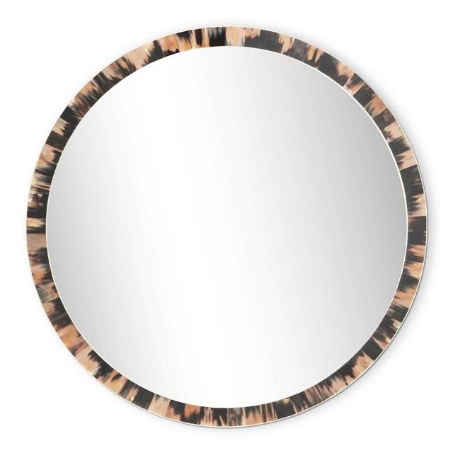 Horn and Bone Round Mirror, 55"