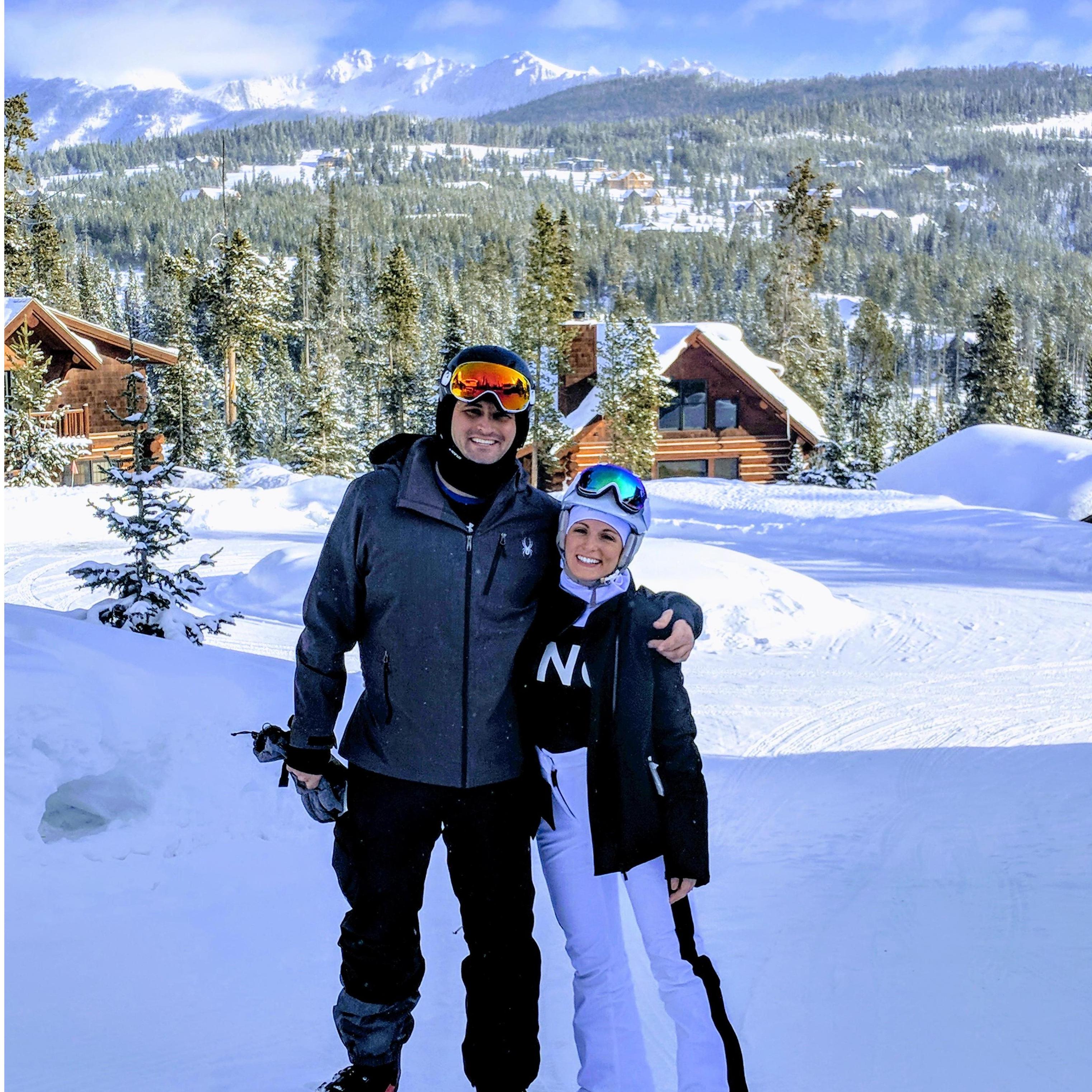 Our favorite activity to do together, skiing!