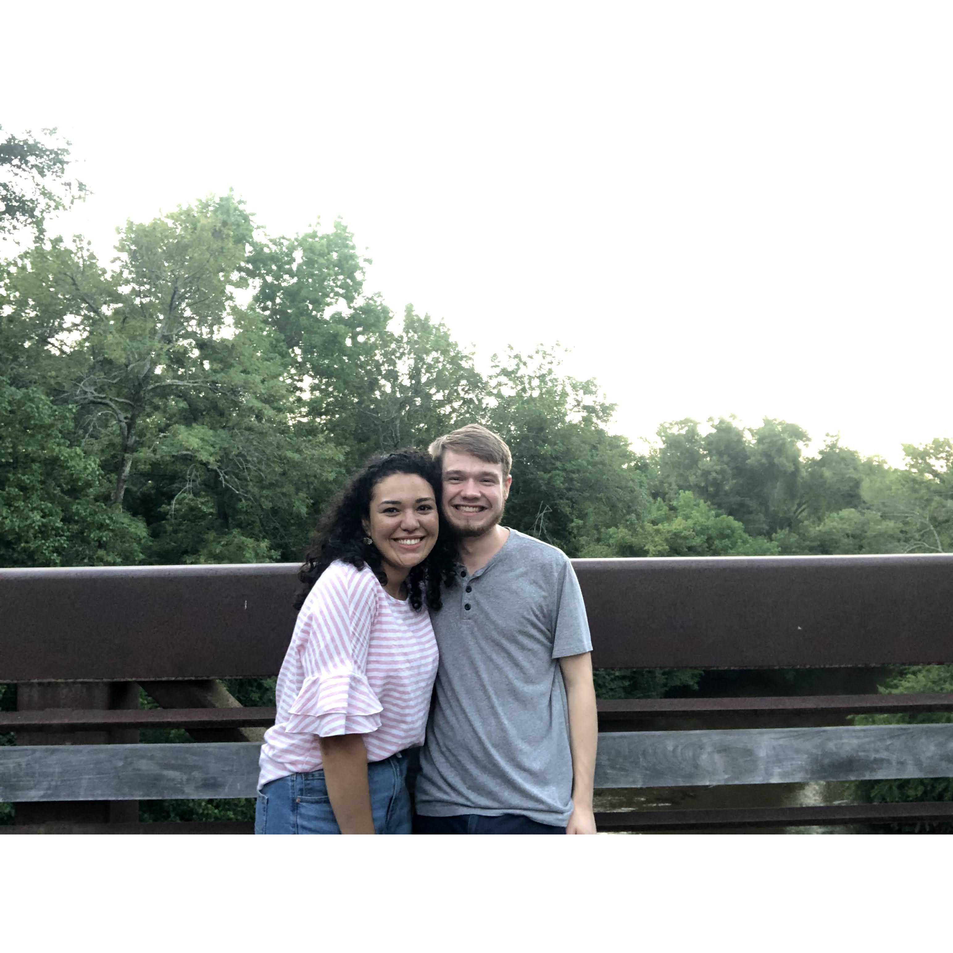Daniel held my hand for the first time a few minutes before taking this picture!
