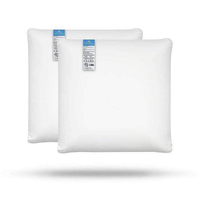 AM AEROMAX 18 ×18 Pillow Insert (Pack of 2) Memory Foam Throw Pillow Insert Sham Square for Decorative Cushion Bed Couch Sofa Without Deform After Longtime Use
