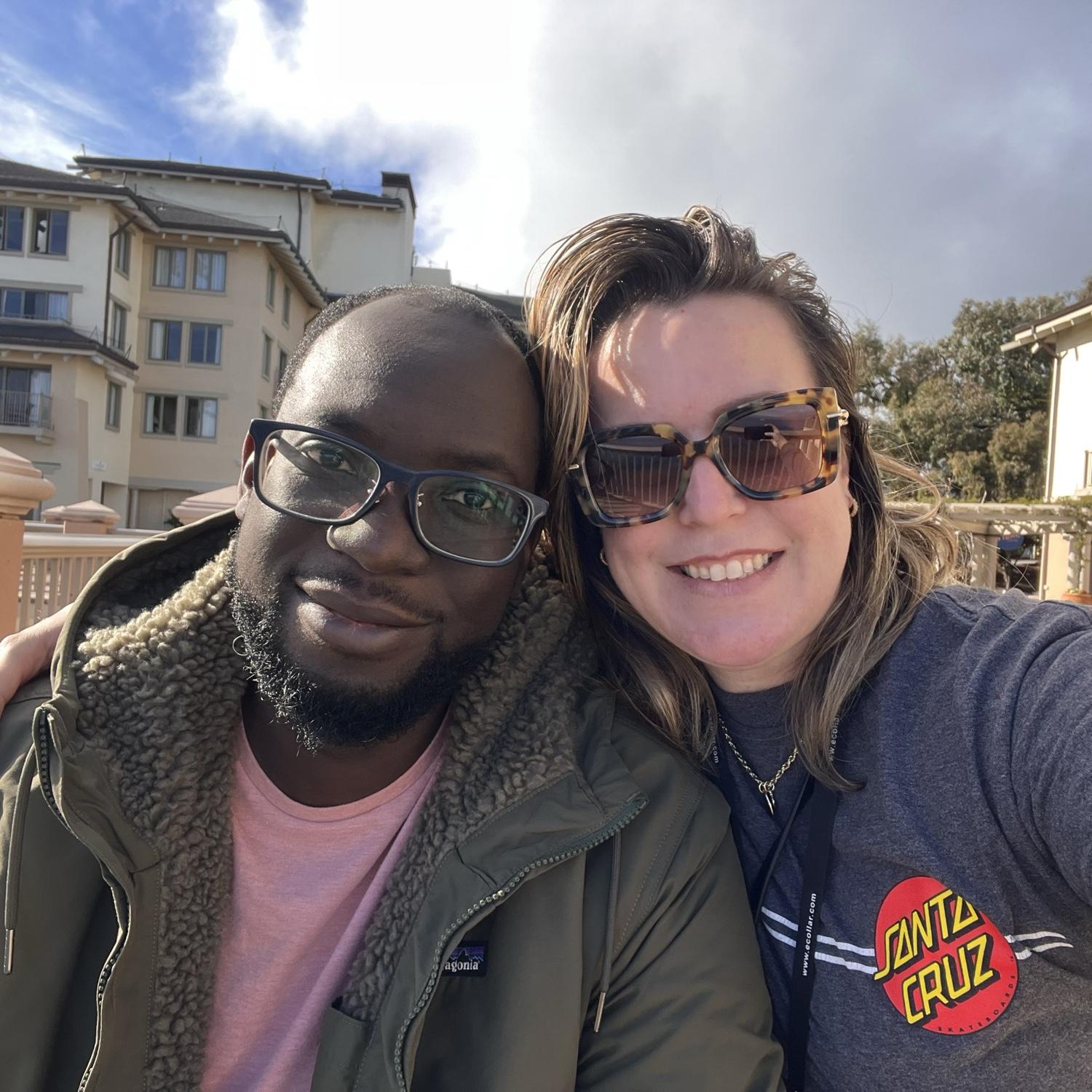 In front of the Monterey Plaza Hotel, January 2024