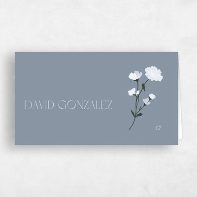 Blue Wedding Place Card - Marlowe