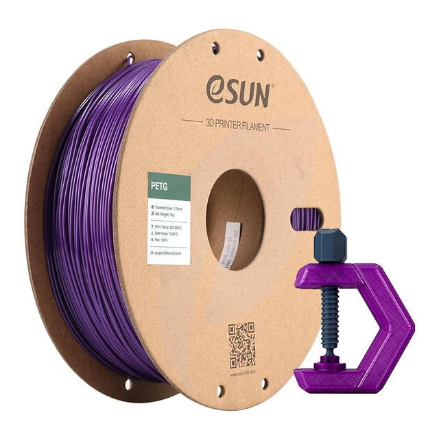 eSUN PETG Filament 1.75mm, 3D Printer Filament PETG, Dimensional Accuracy +/- 0.05mm, 1KG Spool (2.2 LBS) 3D Printing Filament for 3D Printers, Solid Purple