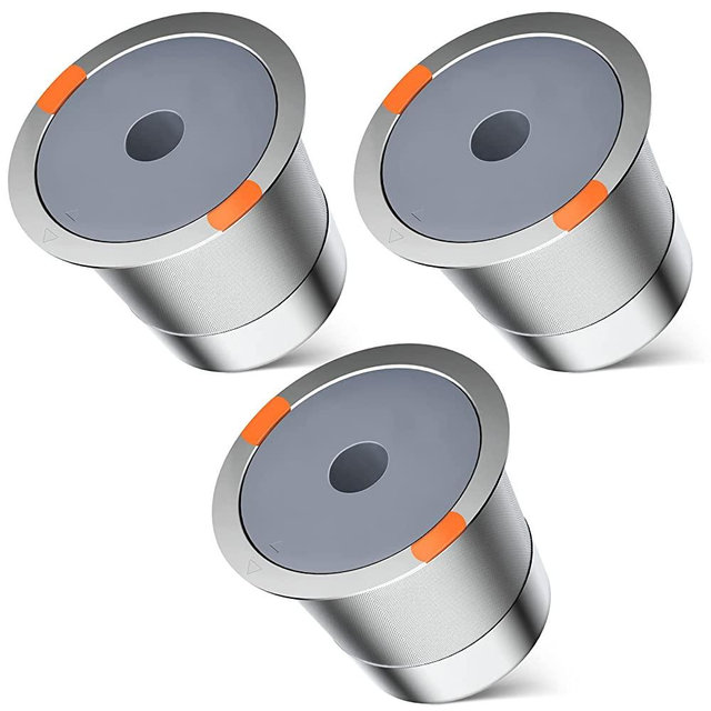 Reusable k Cup Coffee Filters,Universal stainless steel Refillable k Cups Filter Use for Keurig 2.0 and 1.0 Coffee Makers-brewers (3pack)
