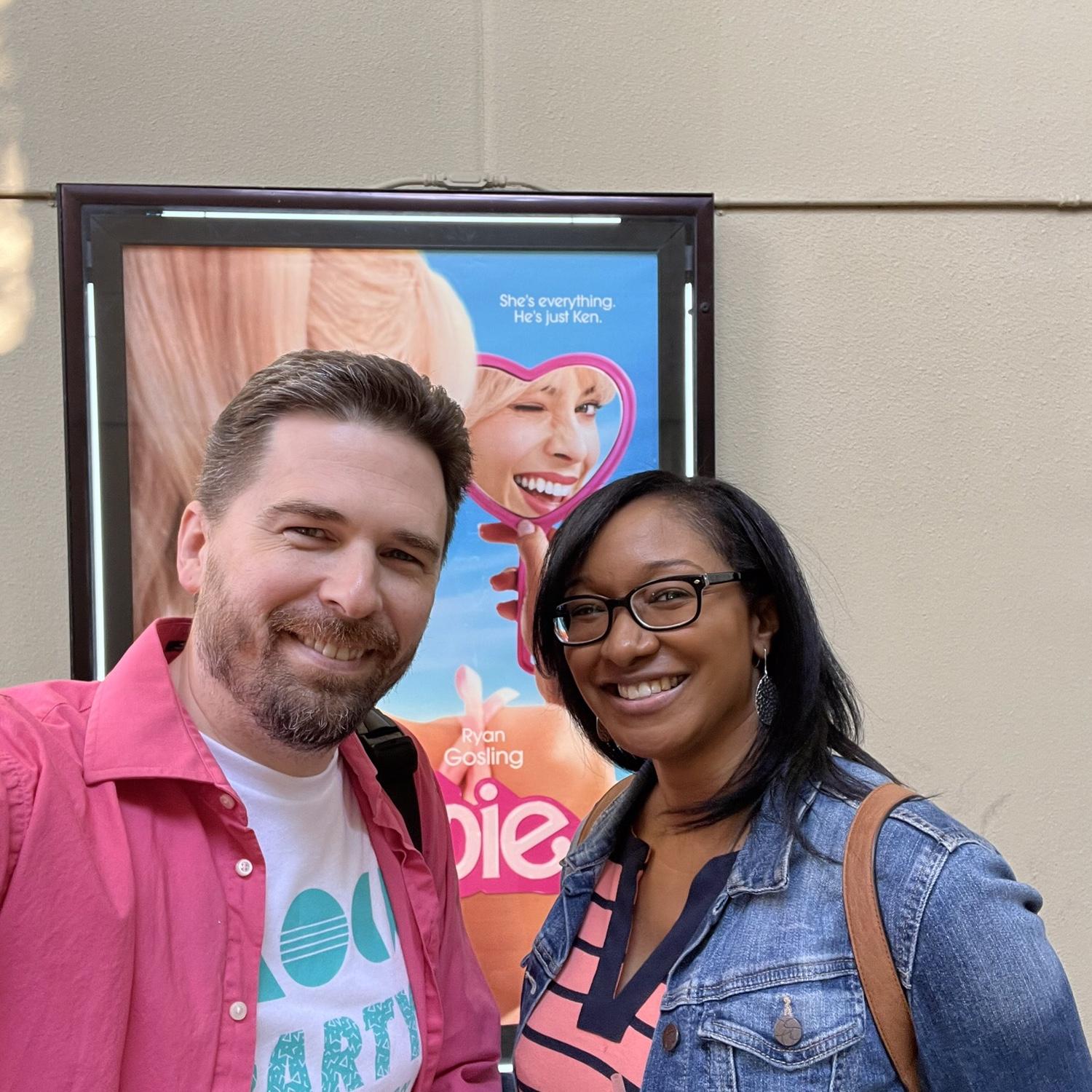 We had to wear pink when we went to see the Barbie movie during Barbenheimer weekend!