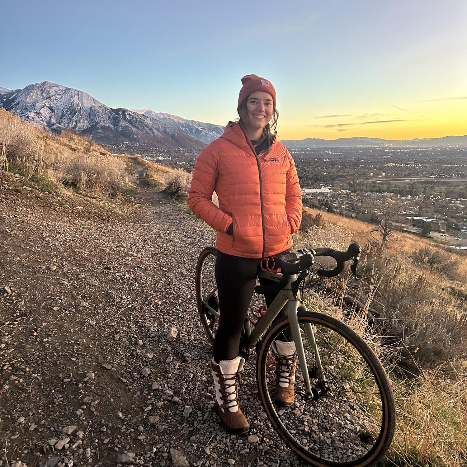 Sunset bike ride near home, Utah. Winter 2023