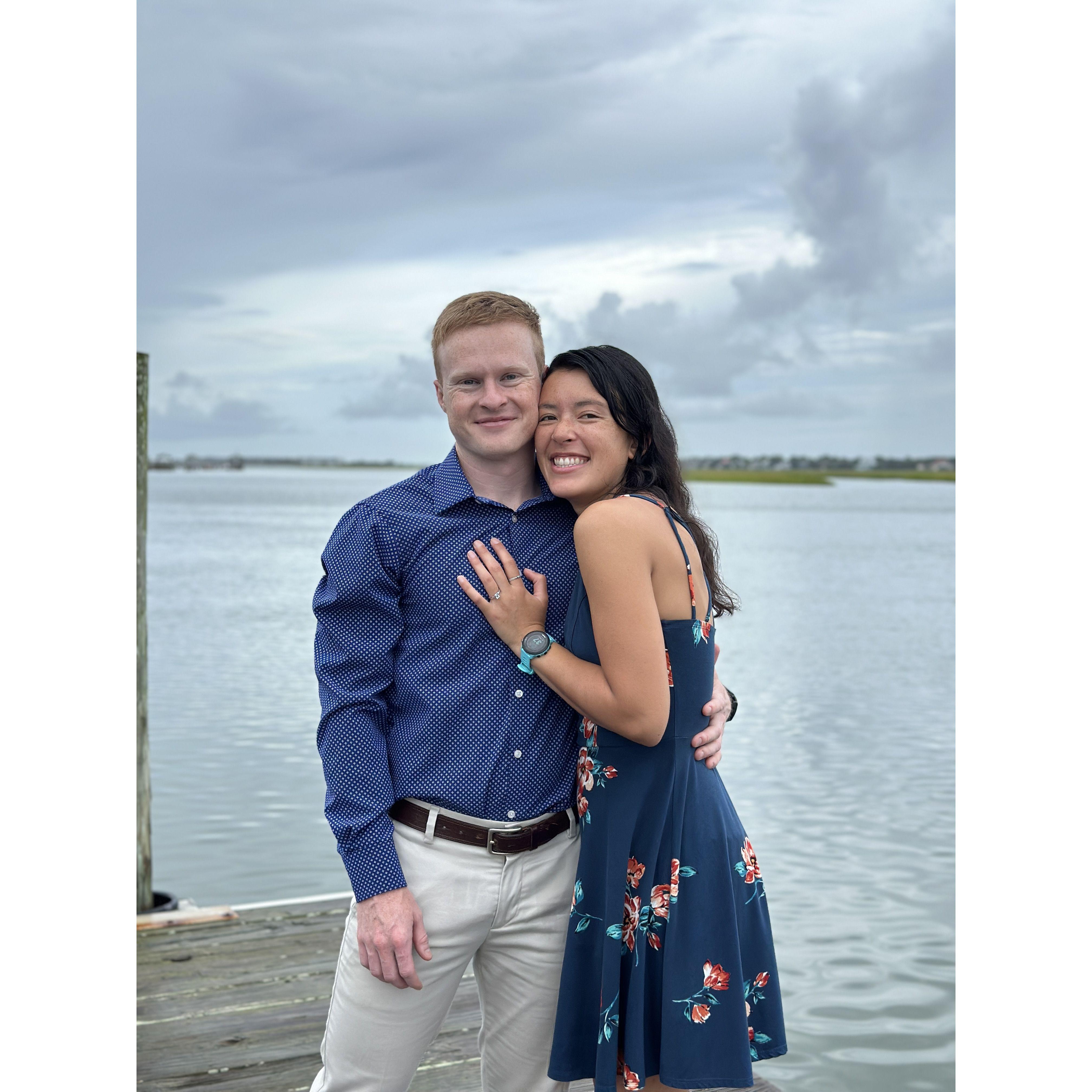 The day after we got engaged!