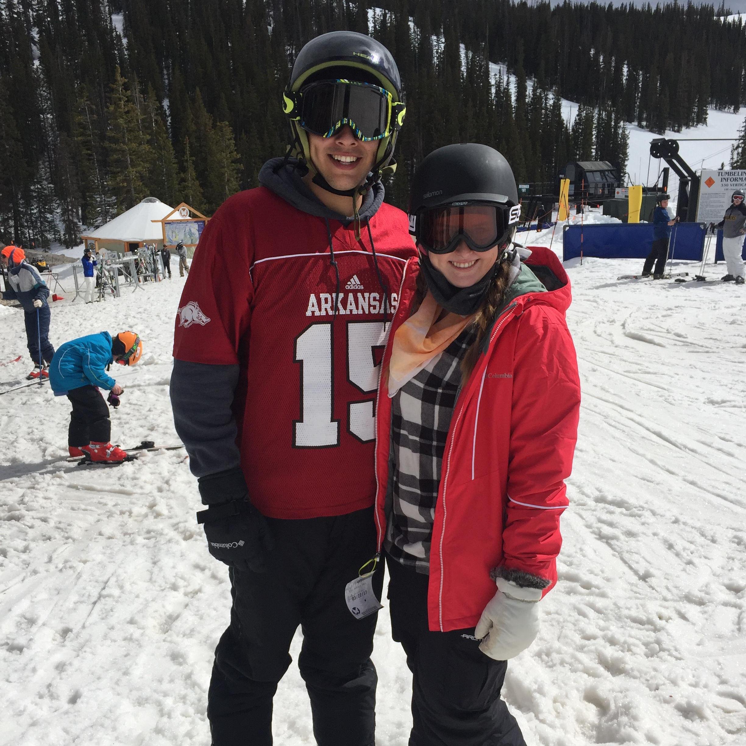 Skiing together in Colorado.