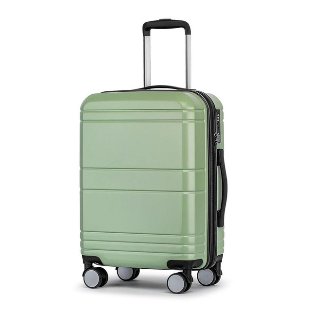 KYME Carry On Luggage 22x14x9 Airline Approved with TSA Lock Hard Shell Carry On Suitcase Lightweight Suitcases with Wheels Small Luggage for Men Women,Carry-On 20 Inch,Lt Green
