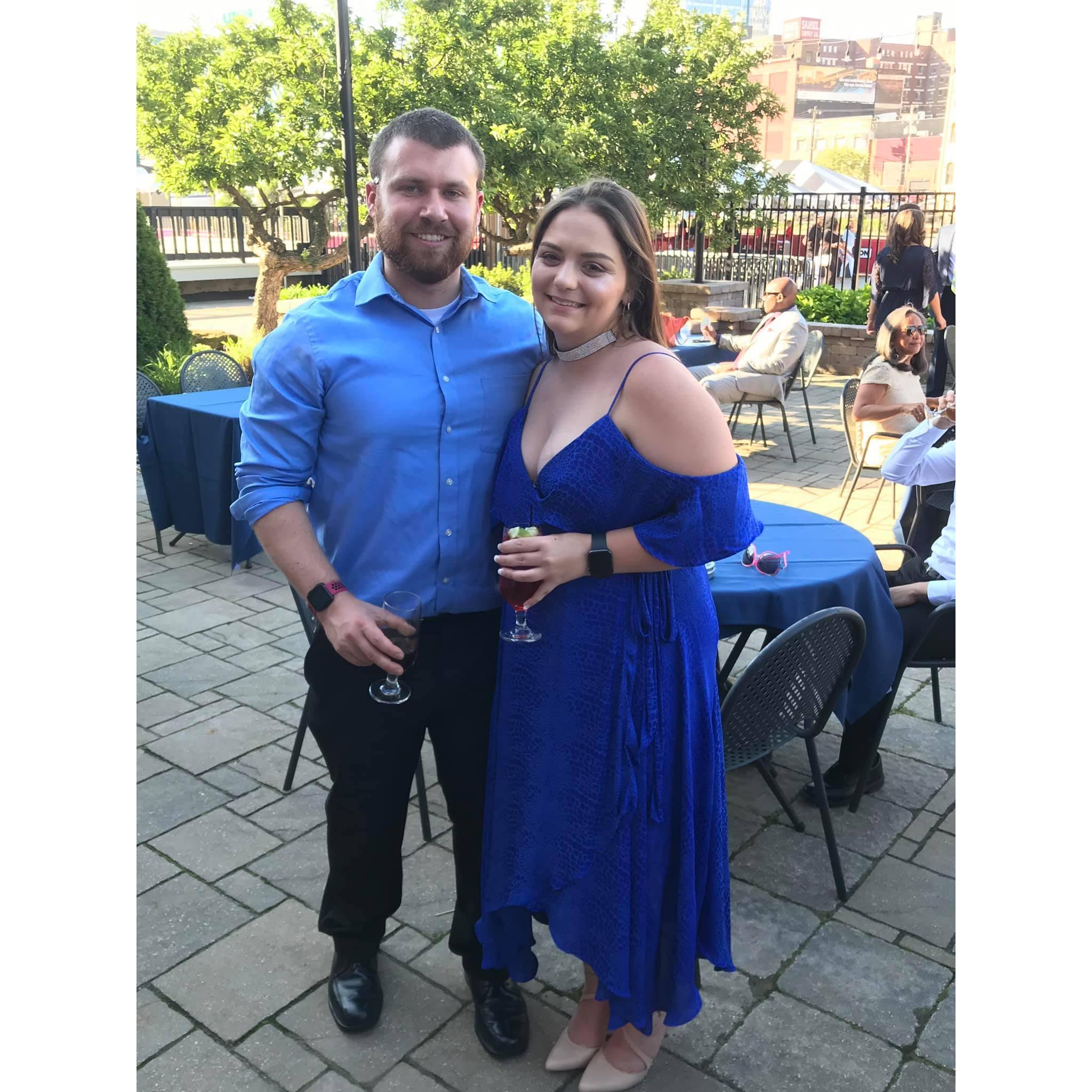 Our first "road trip" together was to attend Phil and Sarah's wedding
