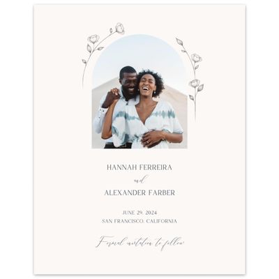 Beige Wedding Digital Save the Date - Luana Photo