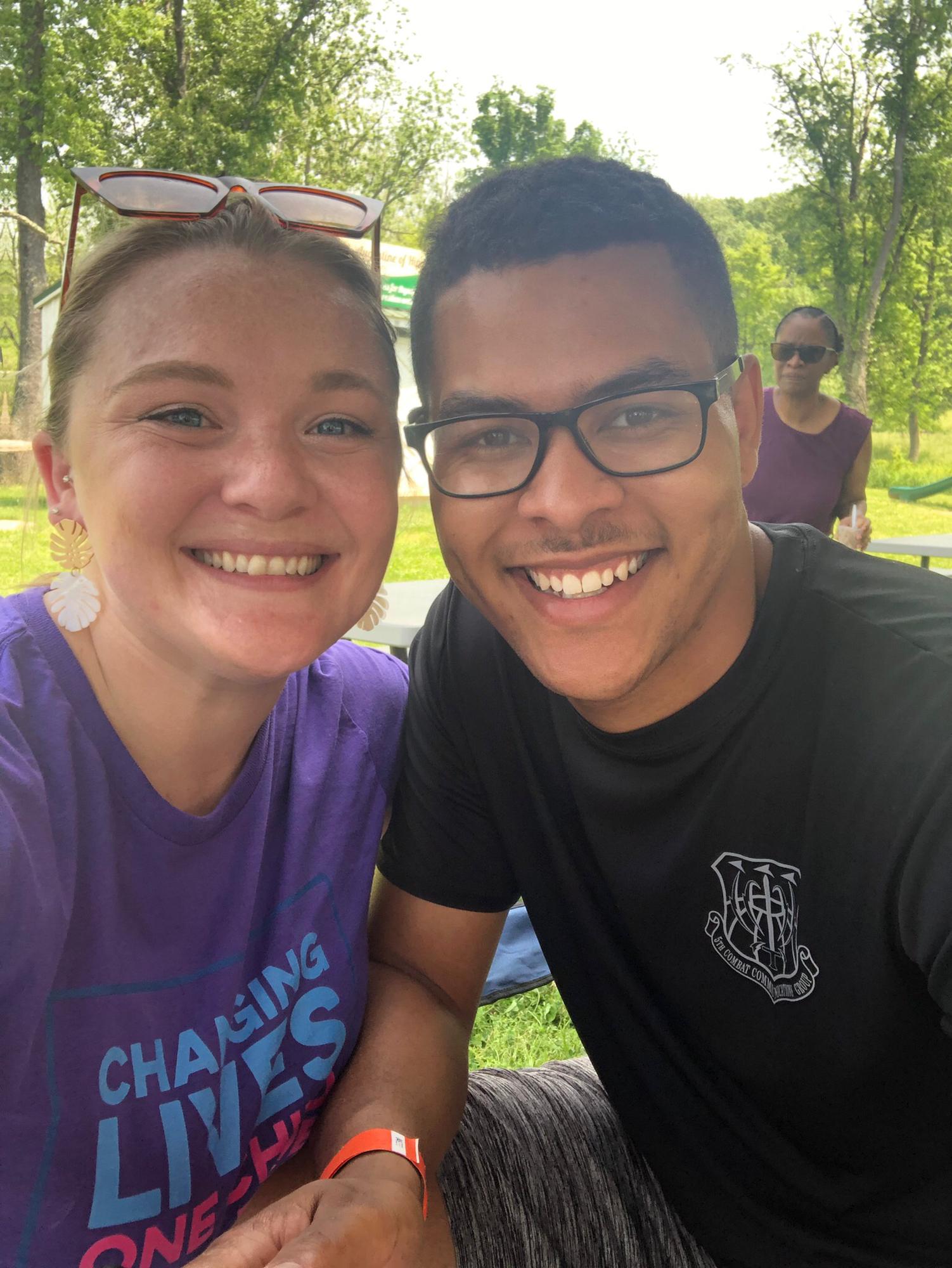 Brandon supporting me at a work event!