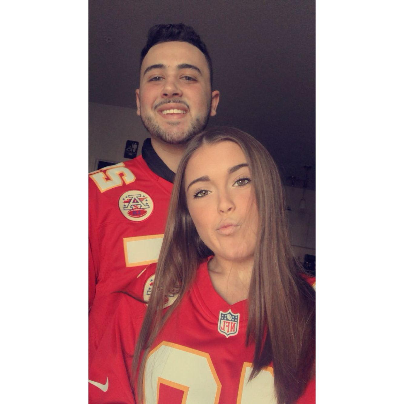 Meghan's first time watching a Chiefs game with Billy. 9/15/2019