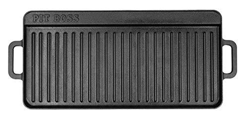 PIT BOSS 68007 10" x 20" Cast Iron Griddle, Black