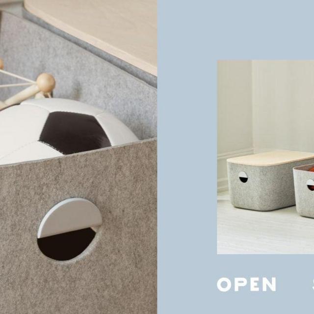 Large Felt Storage Bins - Set of 2