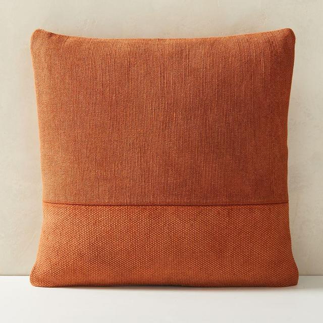 Cotton Canvas Pillow Cover, Set of 2, Copper Rust, 18"x18"