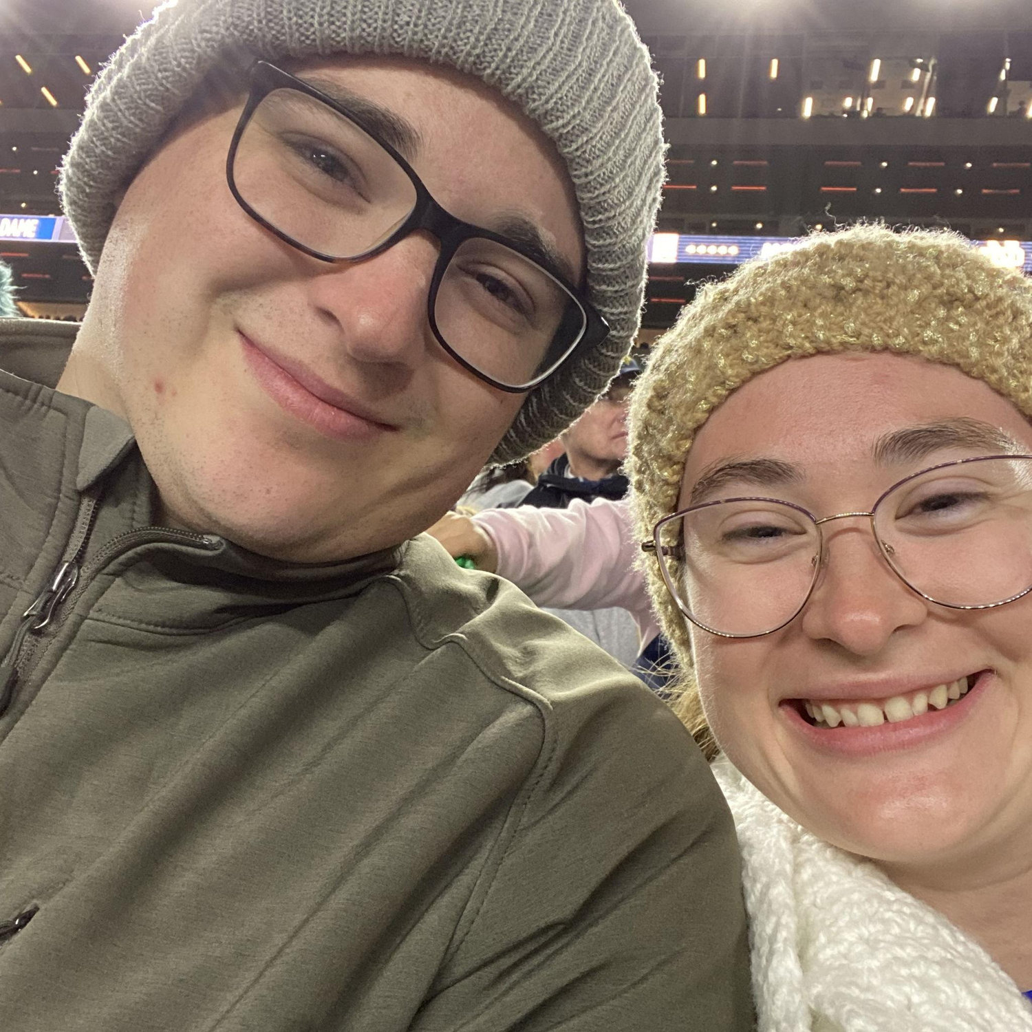 Cheering for Notre Dame!