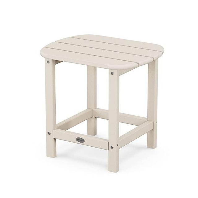 POLYWOOD SBT18SA South Beach 18" Outdoor Side Table, Sand