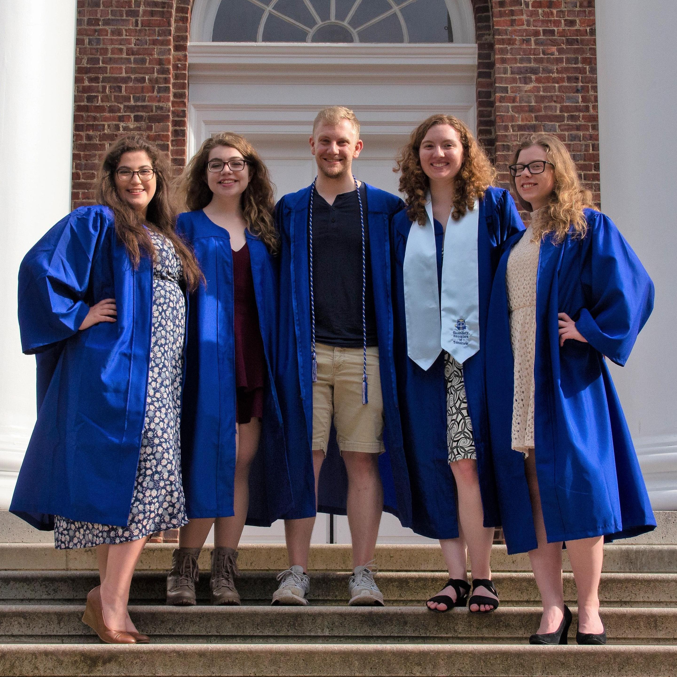 Seniors! Chris, Kathy, & Kathy's roommates prepare to graduate in spring 2019