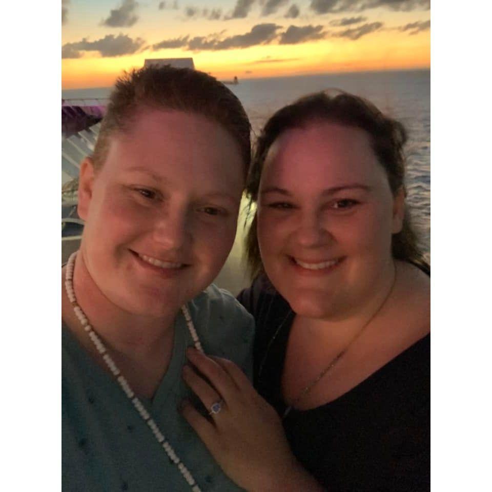 The night after I proposed on the cruise