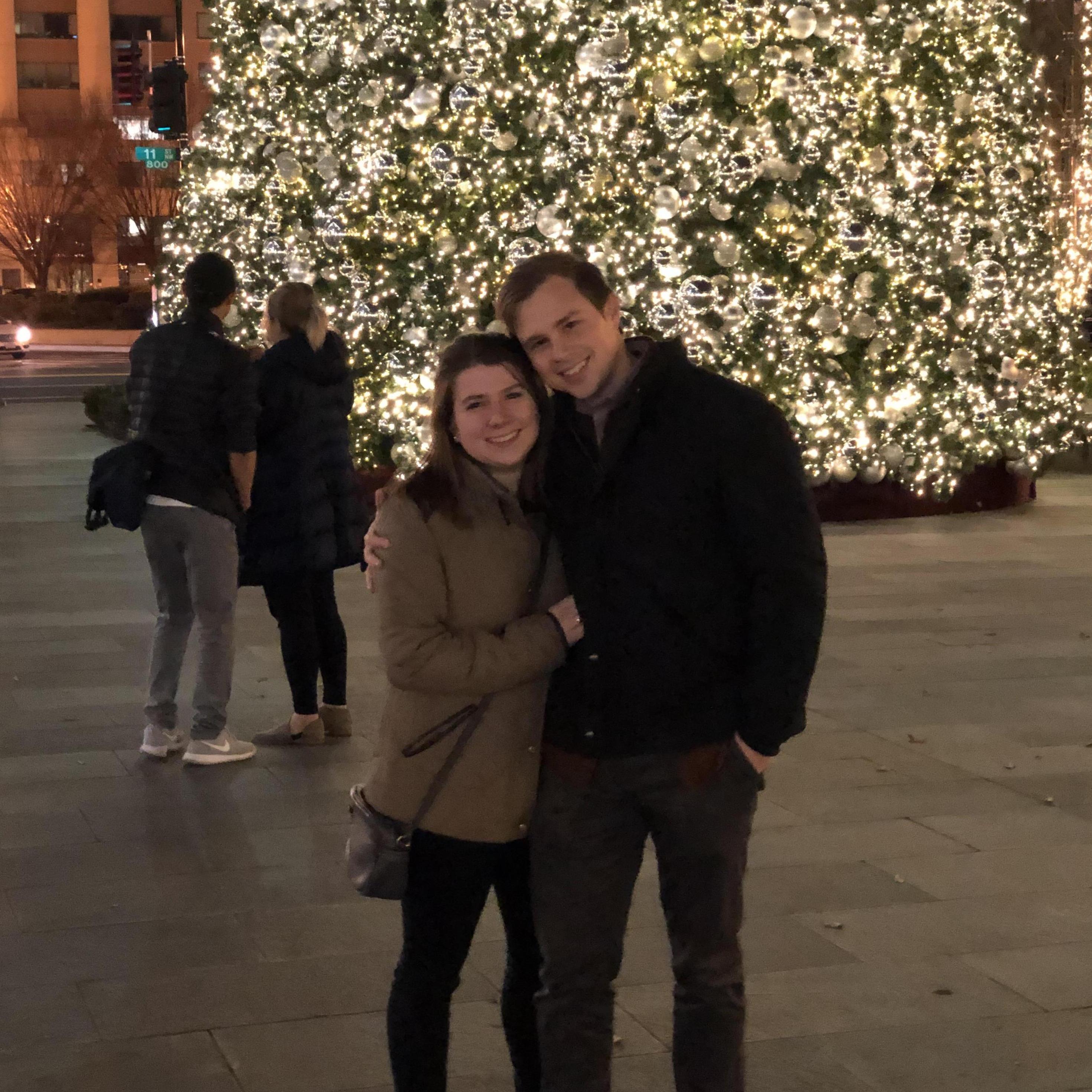 Our first big Christmas tree picture: Chinatown, DC