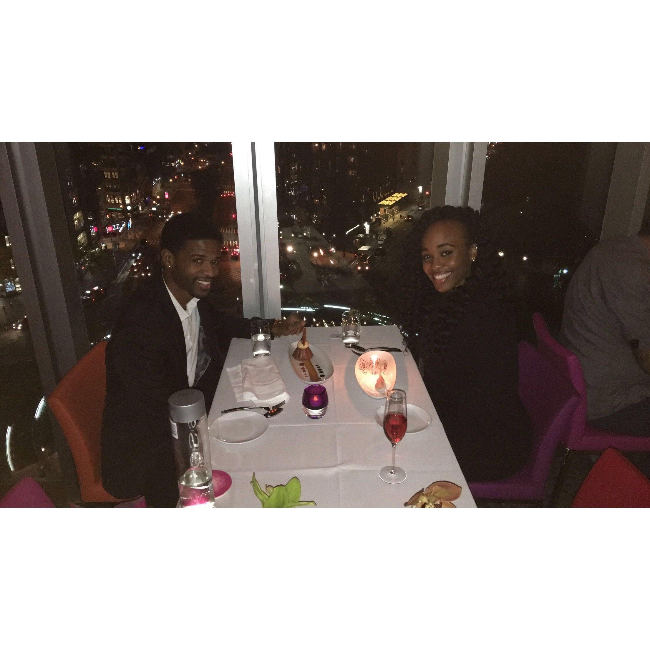 Dinner in NYC for my birthday 2016. He surprised me!