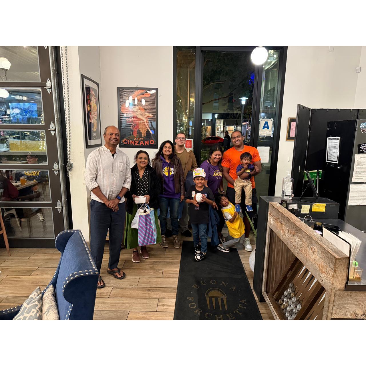 Yuvi's 4th birthday- Tyler's 4 year anniversary of meeting Ambika's fam!