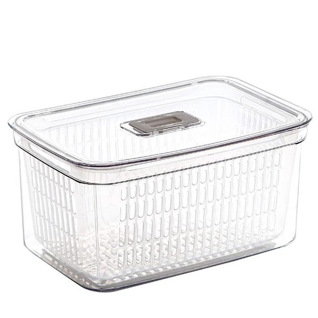 BINO Produce Saver, 23.7 Cup/5.6L - Produce Saver Containers for Refrigerator Fruit Containers for Fridge Lettuce Keeper for Fridge Fruit Storage Containers for Fridge Vegetable Storage Berry Basket