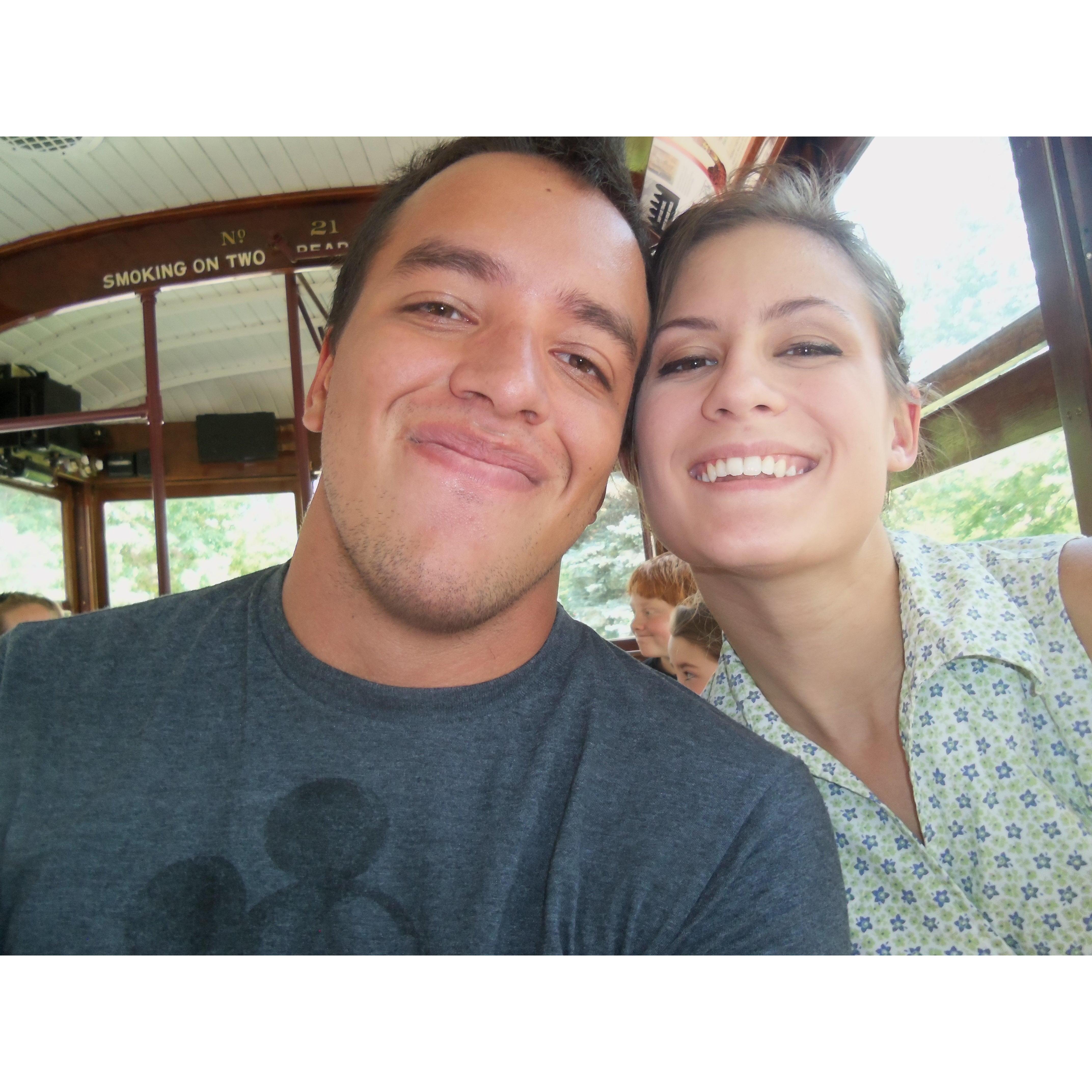 We share a special love of "old people" activities, such as riding historic trolleys.
[Fort Collins, CO]