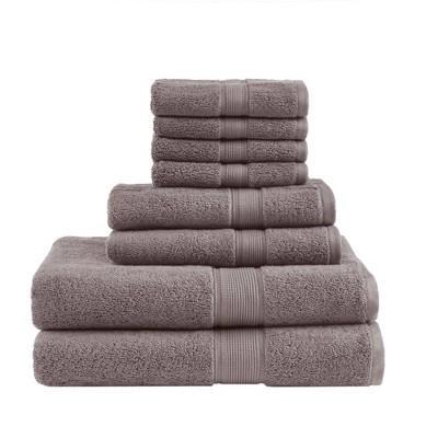 8pc 800GSM 100% Cotton Towel Set Mocha