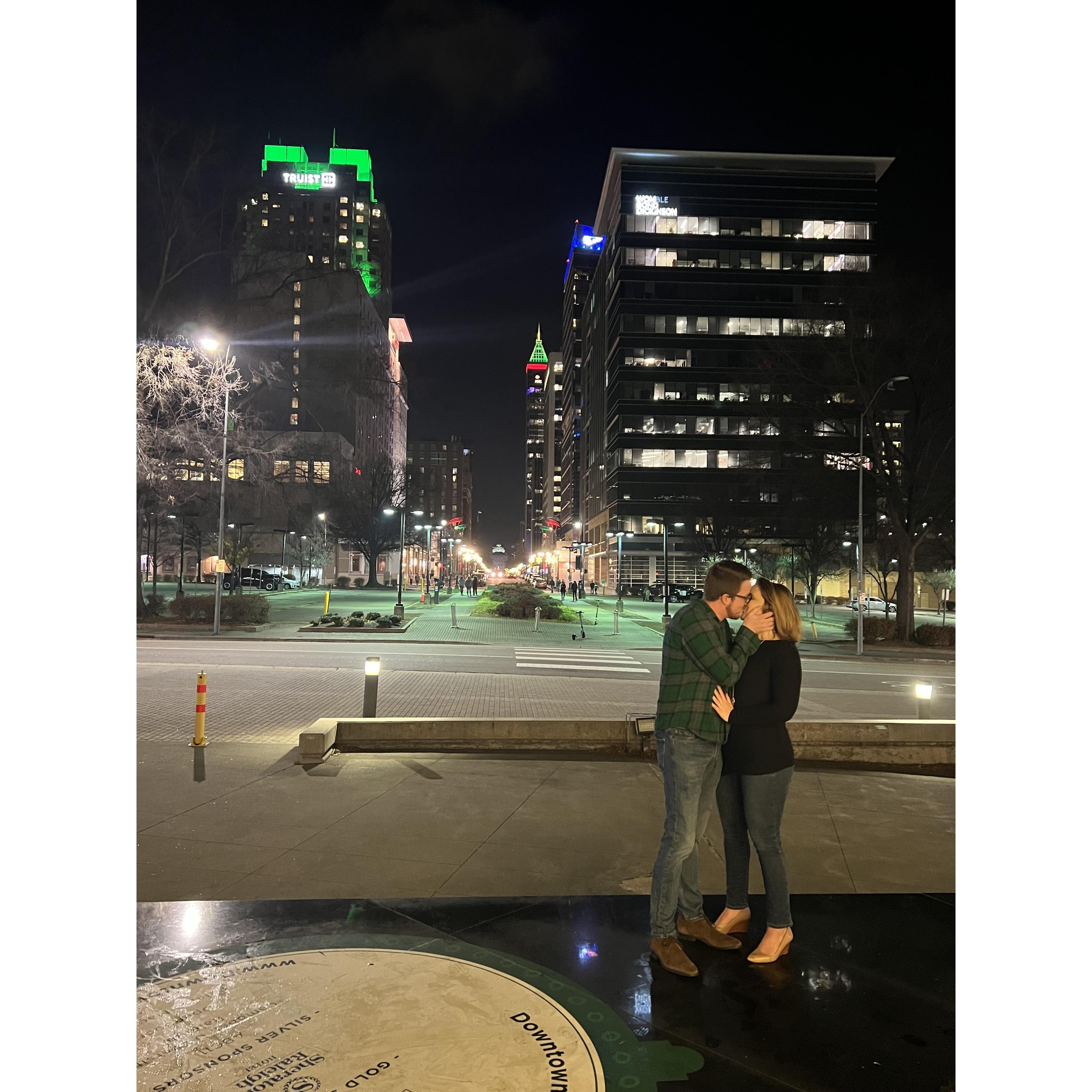 Our first day being engaged