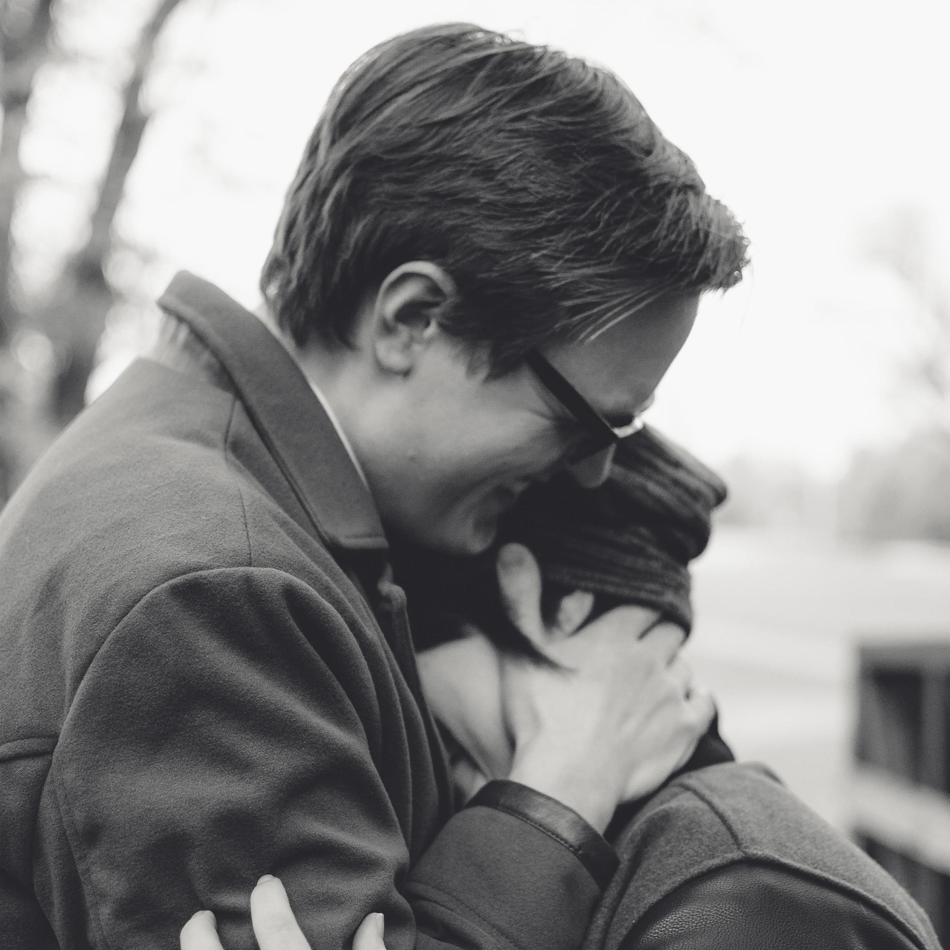 One of our favorite photos - it's one of our engagement photos.