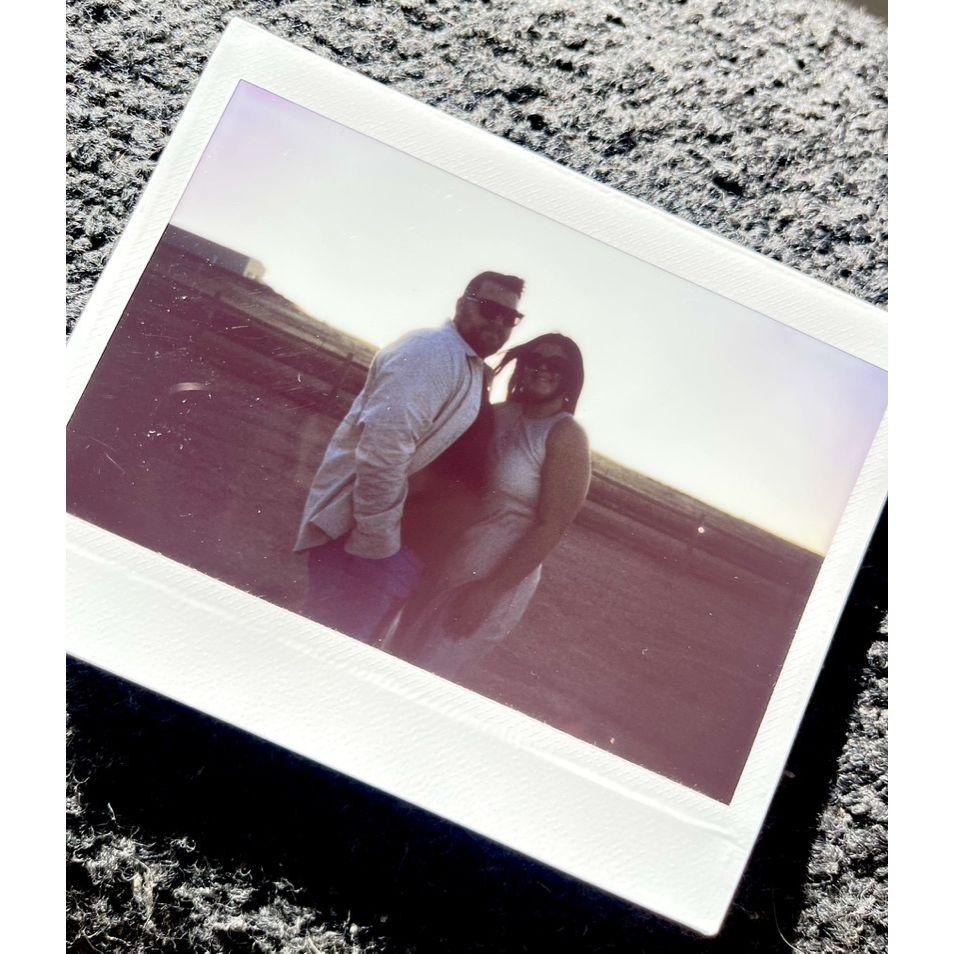 10/13/23: A polaroid taken by our wonderful photographer Ashley Amegin at our engagement shoot in Calhan, Colorado