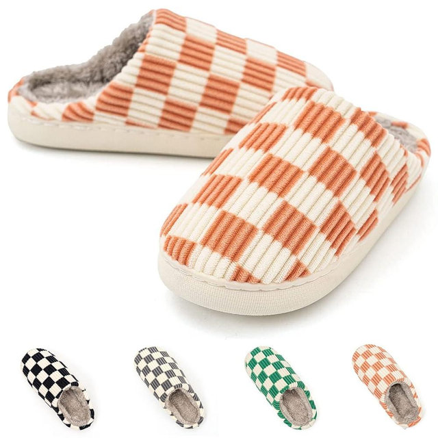 Guyarns House Slippers for Women & Men - Fuzzy, Casual Indoor/Outdoor Shoes with Memory Foam & Faux Fur Lining