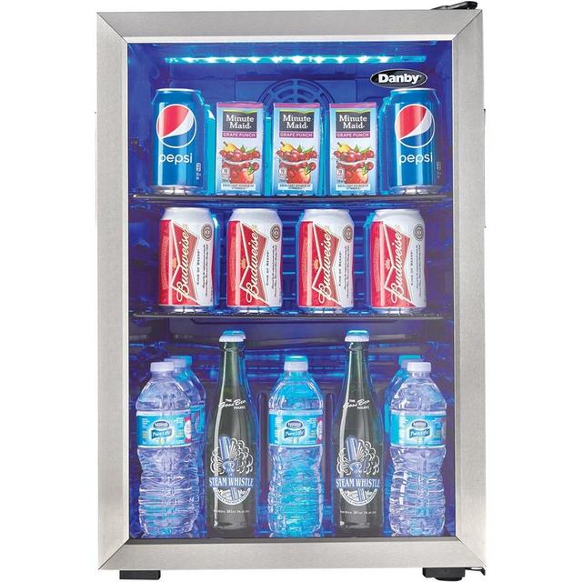 Danby - 95-Can Beverage Cooler - Stainless steel