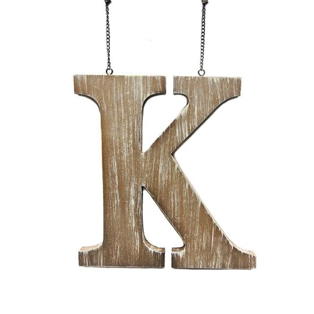 Bee & Willow™ Home Monogram Letter "K" Wood Door Hanger