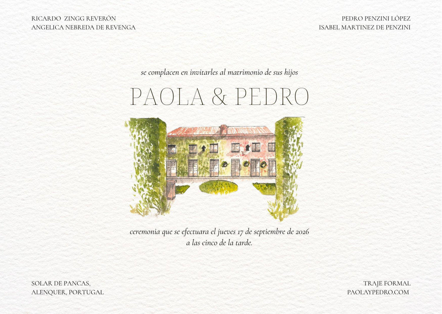 The Wedding Website of Paola Zingg and Pedro Penzini