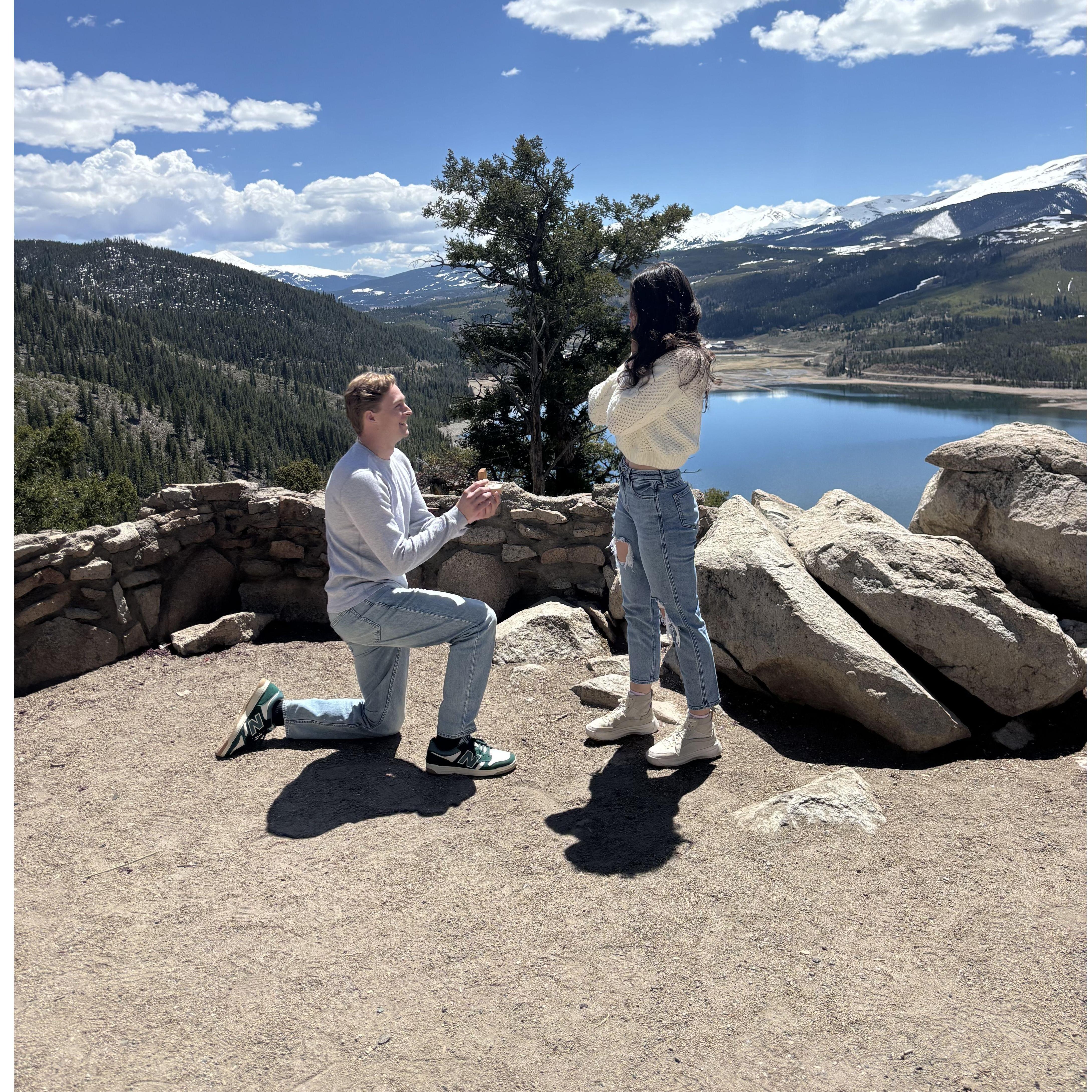 Our proposal at Sapphire Point. Caroline was extremely surprised, and super grateful to have friends there to capture such a memorable moment.