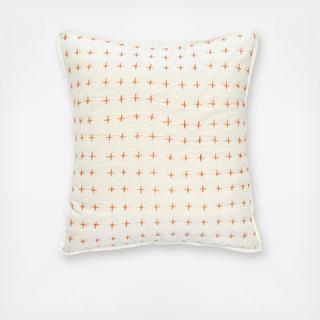 Amalfi Stripe Cross Stitch Decorative Pillow