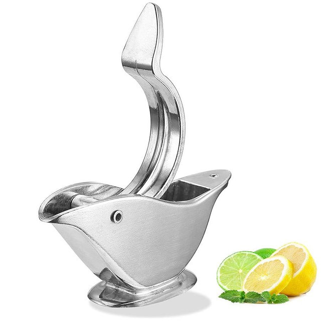 Domonic Home Bird Lemon Squeezer Manual, Metal Lemon Slice Squeezer,Lime Slice Squeezer,Bird Lemon Juicer Hand,Heavy Duty,Ergonomic, Stainless Steel