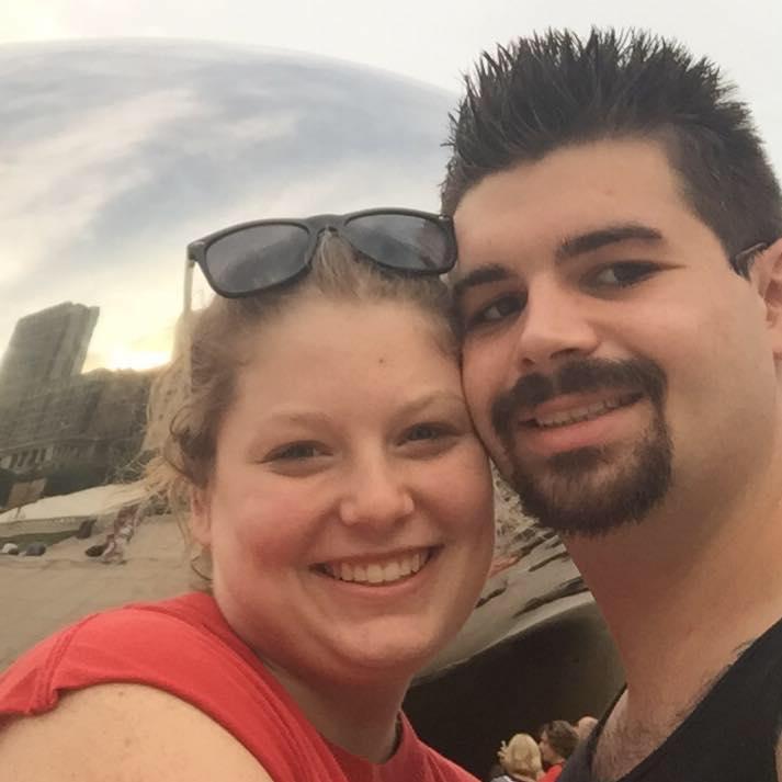 On the day he proposed, at the Bean in Millennium Park. Our 5 year anniversary: August 15, 2016
