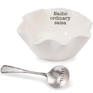 Mud Pie Circa Ceramic 2-Piece Salsa Dip Cup Set