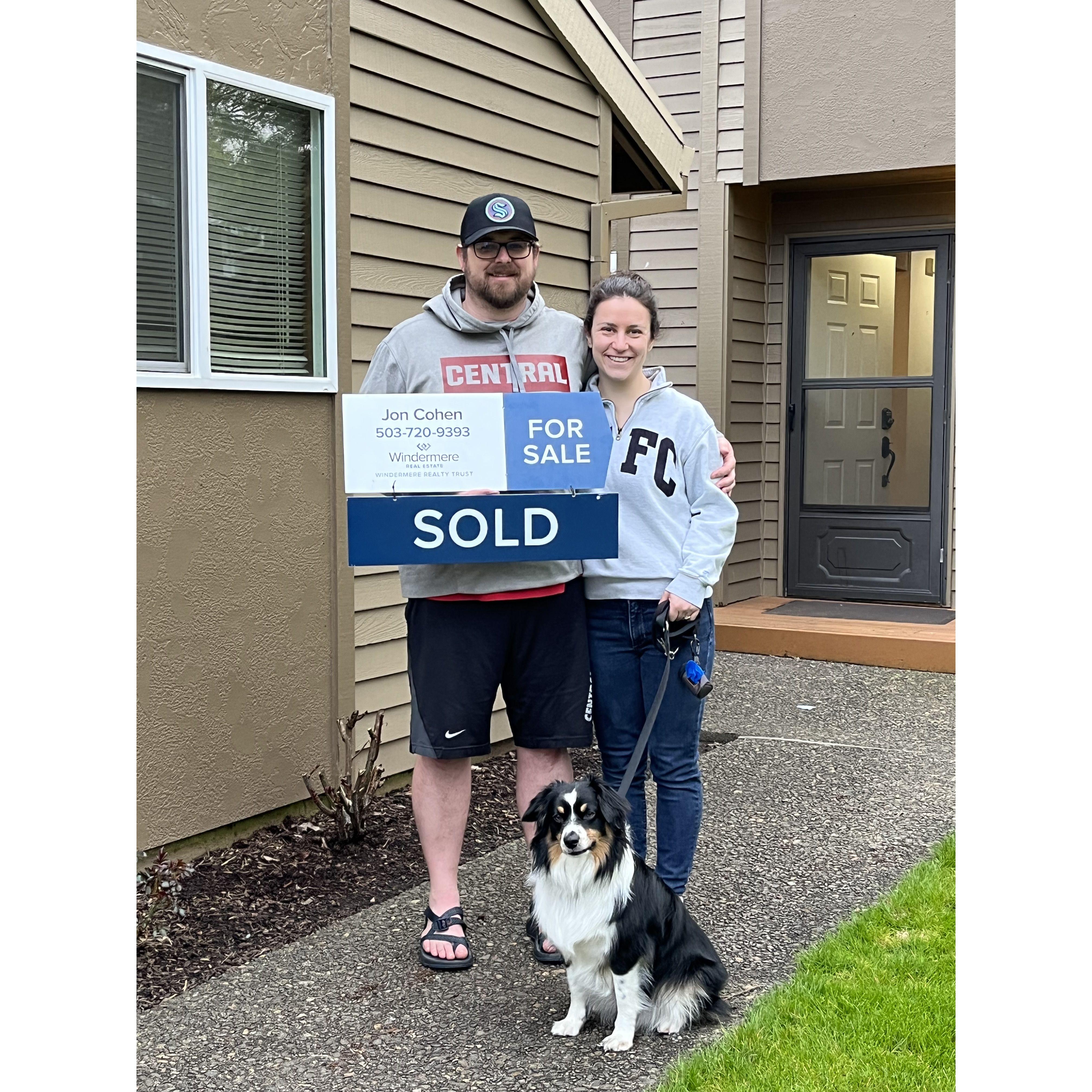 Our first house with the help of our super awesome realtor Jon Cohen