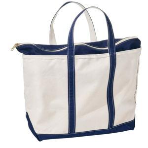 LL Bean Large Boat & Tote with Zipper
