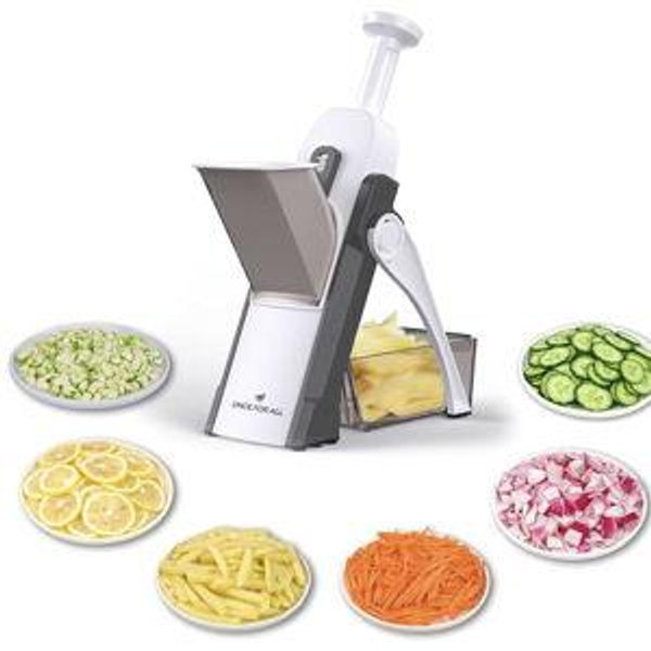 Mandoline Slicer; 5 in 1 (Gray)