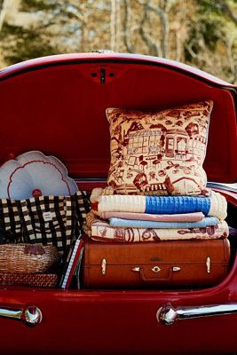 Damson Madder Cotton Printed Pillow