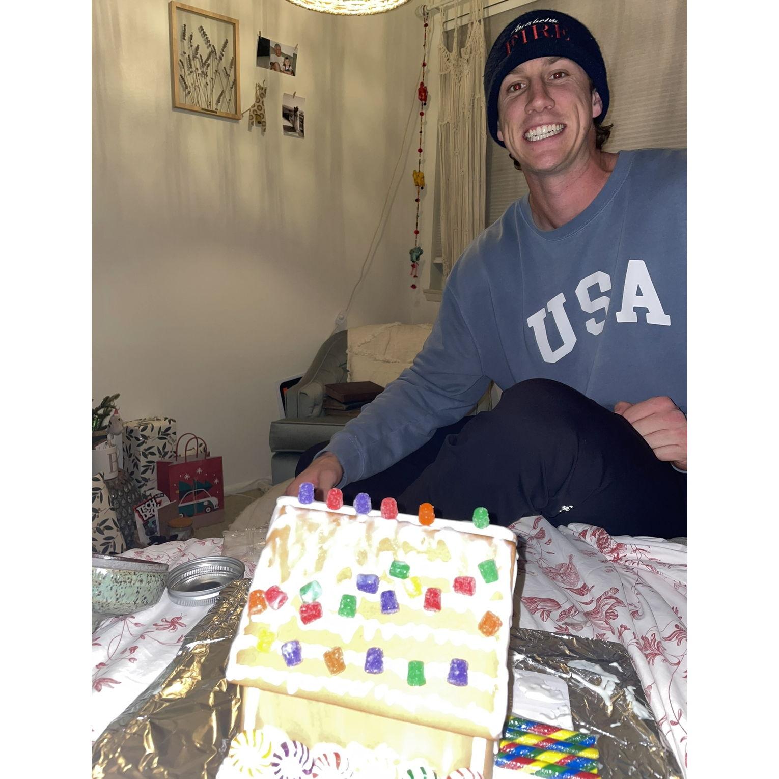 GingerBread house contest,  Serenity won.