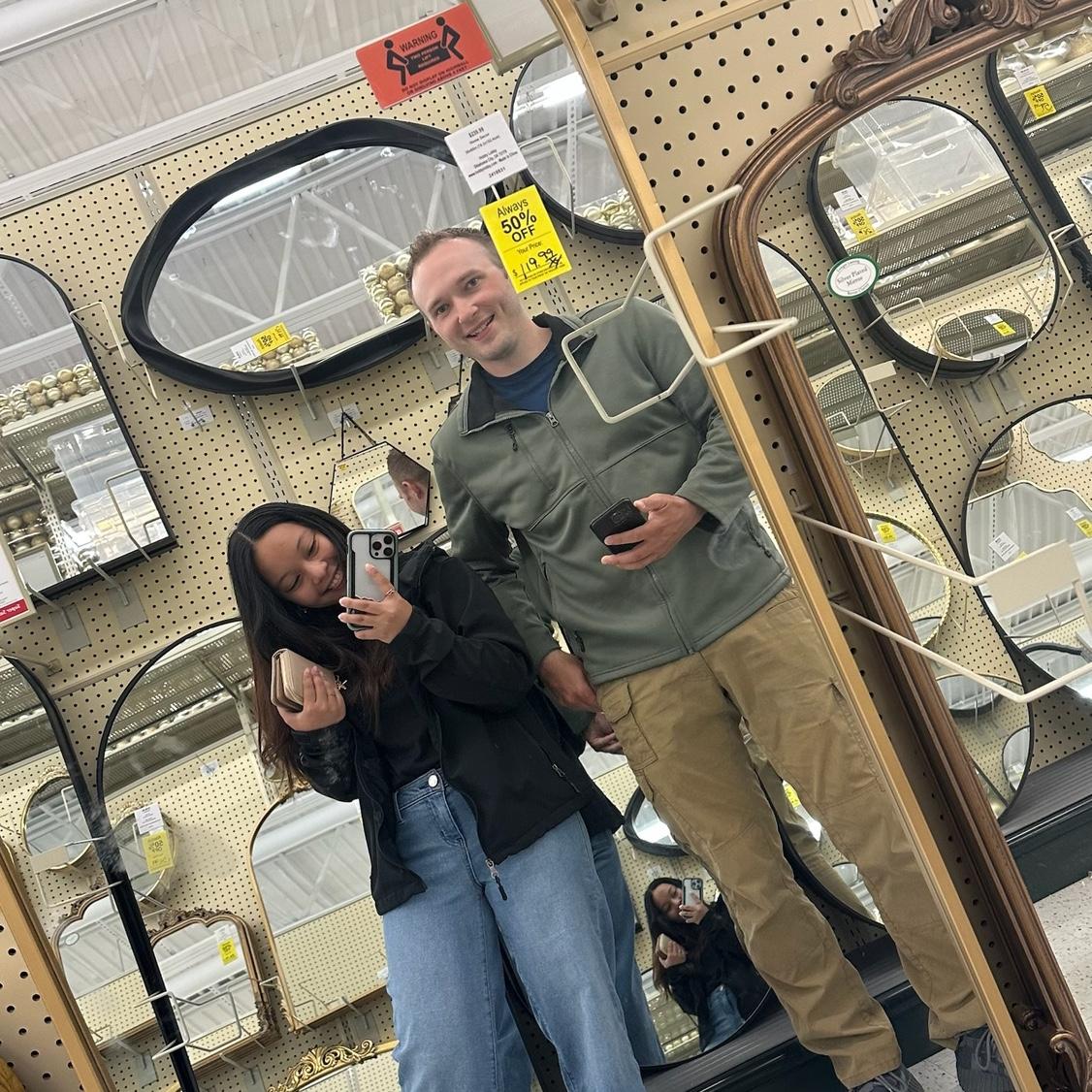 Mirror selfies became our thing.