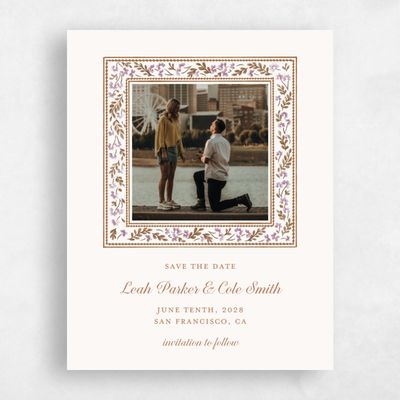 Tuscany, Brown Wedding Save the Date - Pervenche Photo