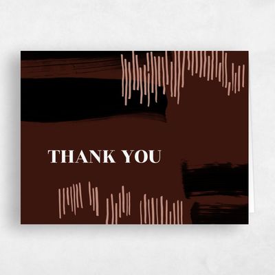 Chocolate, Brown Wedding Thank You - Braunfels Stroke